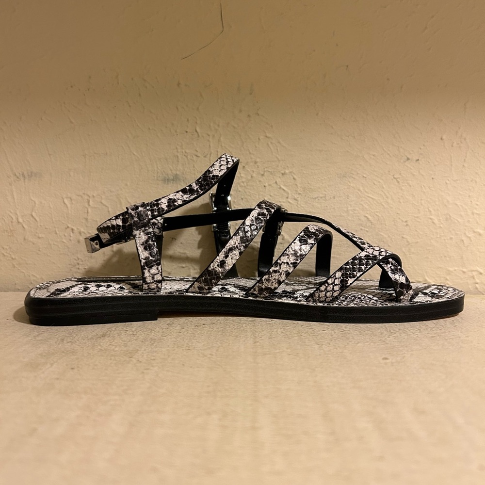 Michael Kors Black and White Strappy Sandals